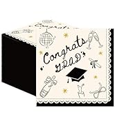 FYSUIMU 50 Pcs Graduation Cocktail Napkin 3 Ply Disposable Paper Napkin Congrats Grad Party Drink...