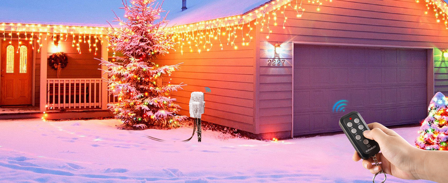 outdoor plug for christmas lights light timer stake