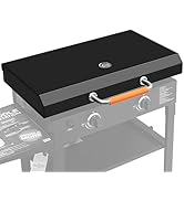 Hinged Lid with Thermometer for Blackstone 28" Griddle Cover, Upgraded Hard Cover for Blackstone ...