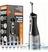 Water Flosser,Water Dental Flosser Pick for Teeth,Grinest 7 Modes Rechargeable Cordless Oral Irri...