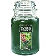 Yankee Candle Balsam &amp; Cedar Scented, Classic 22oz Large Jar Single Wick Candle, Over 110 Hours o...