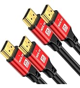 3FT HDMI 2.1 Cable 2 Pack 8K60Hz 4K120Hz, 48Gbps Ultra High Speed HDMI Cable with Gold Plated Con...