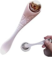 KINTEGOOD Mini Ice Roller, 2-in-1 Stainless Steel Facial Massage Tool with Cream Spoon, Light Pur...