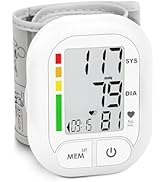 Blood Pressure Monitor Adjustable Wrist Cuff for Home Use Automatic BP Machine Large Digital LCD ...