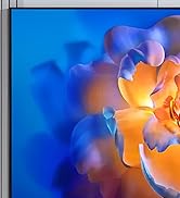 Abstract artistic composition showing orange and blue gradient effects with fluid-like motion patterns against a deep blue background.