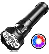 SAOPRKLER GD11 Dive Light 2200LM Scuba Gear,200m Waterproof Underwater Diving Flashlight with Red...