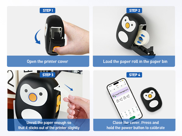 Installation of label paper