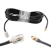 WSOLDMA 1-30m RG58/50-3 RF Coaxial Cable SMA Female to UHF Female Extension Cable for 4G LTE Antenna