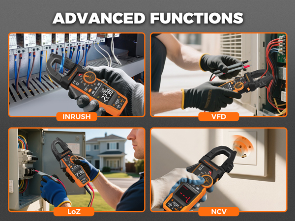 ADVANCED FUNCTIONS: INRUSH, VFD, LoZ, NCV