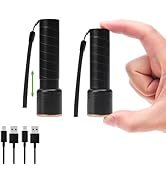 SEVENKA 2 Small Rechargeable Flashlights USB-C, 4.1in Zoomable LED Flashlight High Lumen, Compact...