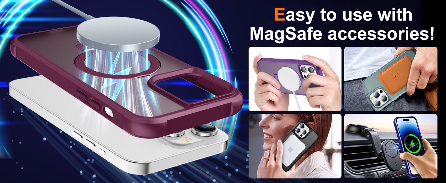 iPhone case with stand magsafe ring magnetic