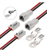 DTP 2 Pin Connector with 12 AWG Cable Wire,2 Way DT Automotive Waterproof Electrical Connector Ma...