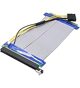 PCI-E Powered Extension Cable, SinLoon PCIe 16x to 16x Powered Flexible Riser Extender Cable, wit...