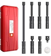 GETLITOOL 6PCS 3/8-Inch Drive Magnetic Swivel Spark Plug Socket Set, CR-V Spark Plug Socket with ...