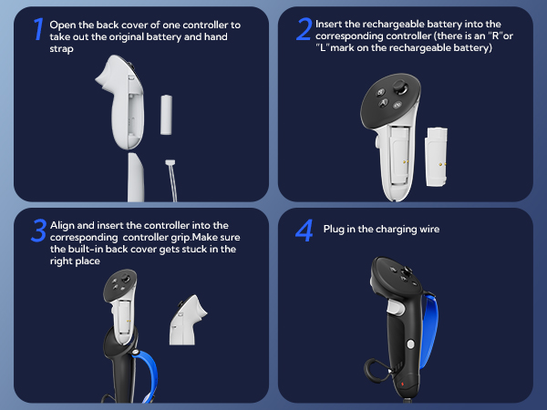ZYBER Rechargeable Controller Grips for Meta Quest 3S/3 Accessories
