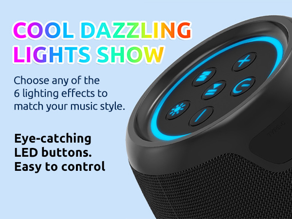 Dazzling light show - Easy to control with eye-catching LED buttons.