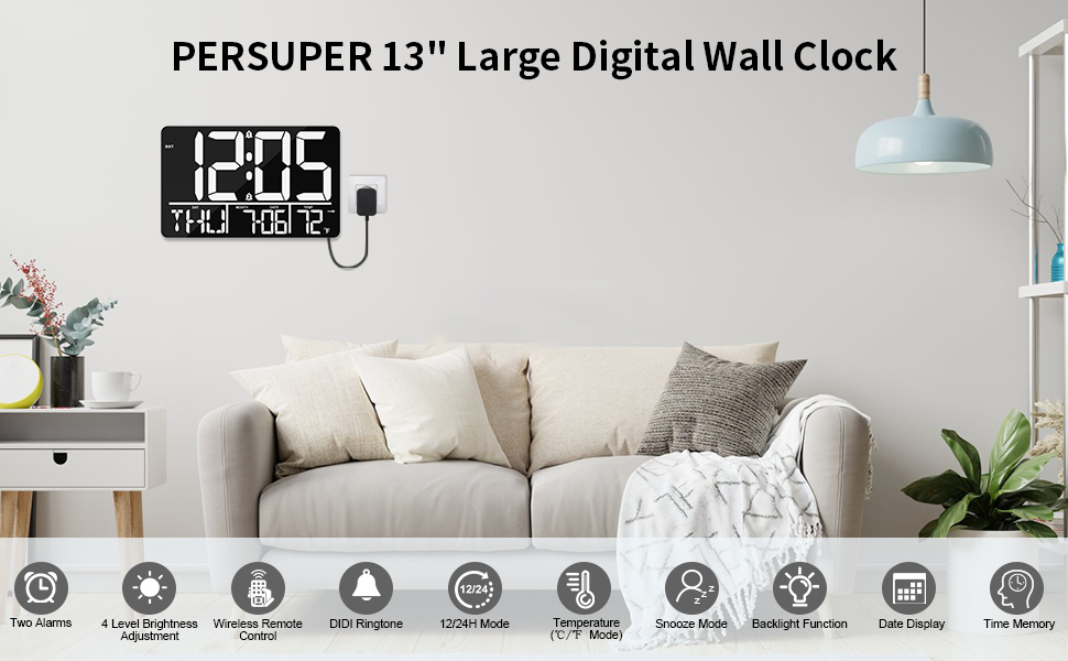 digital wall clock