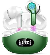 AOSRAU Wireless Earbuds Bluetooth Headphones 48 hrs Ear Buds, Green