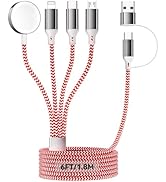 6FT/1.8M iWatch Charger, 4 in 2 USB A/C to iOS Port/Type C/Micro USB/iWatch Charger Nylon-Braided...