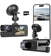 WiFi 1080P Dual Dash Camera for Car Front and Inside Dash Cam Car Security, 170°Wide Angle Vehicl...