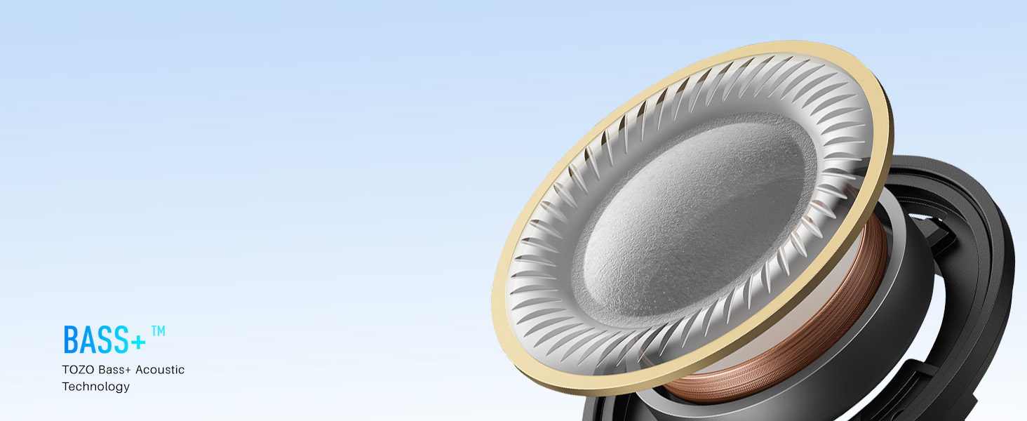 Dynamic driver diaphragm structure for balanced bass and clear sound in TOZO A1 wireless earbuds
