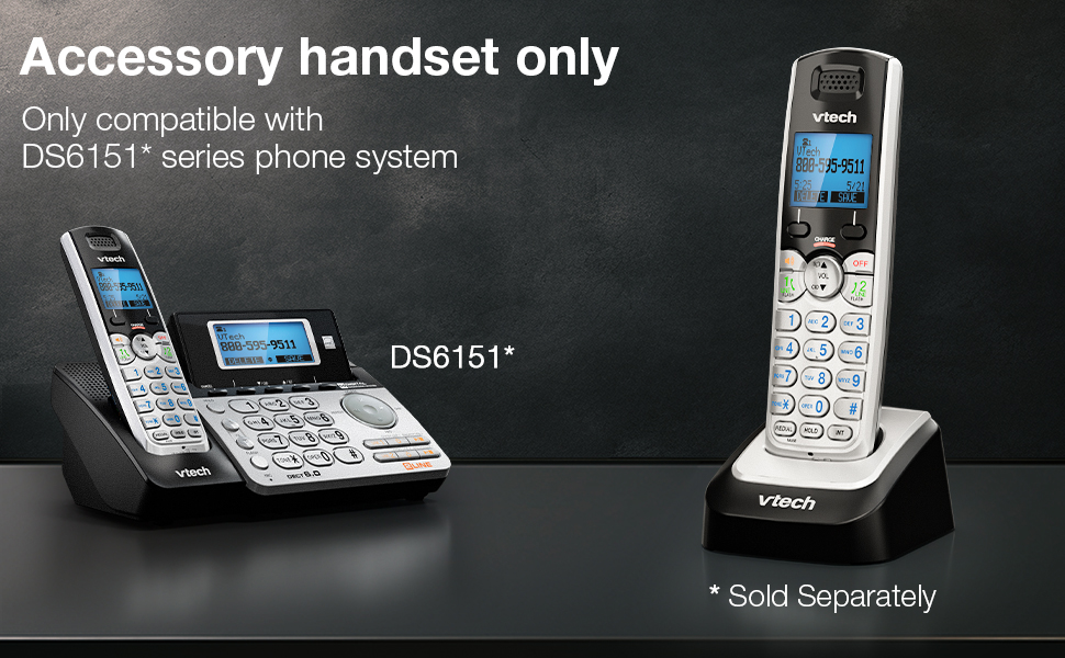 Accessory handset, VTech DS6101, DS6151, DS6151-2