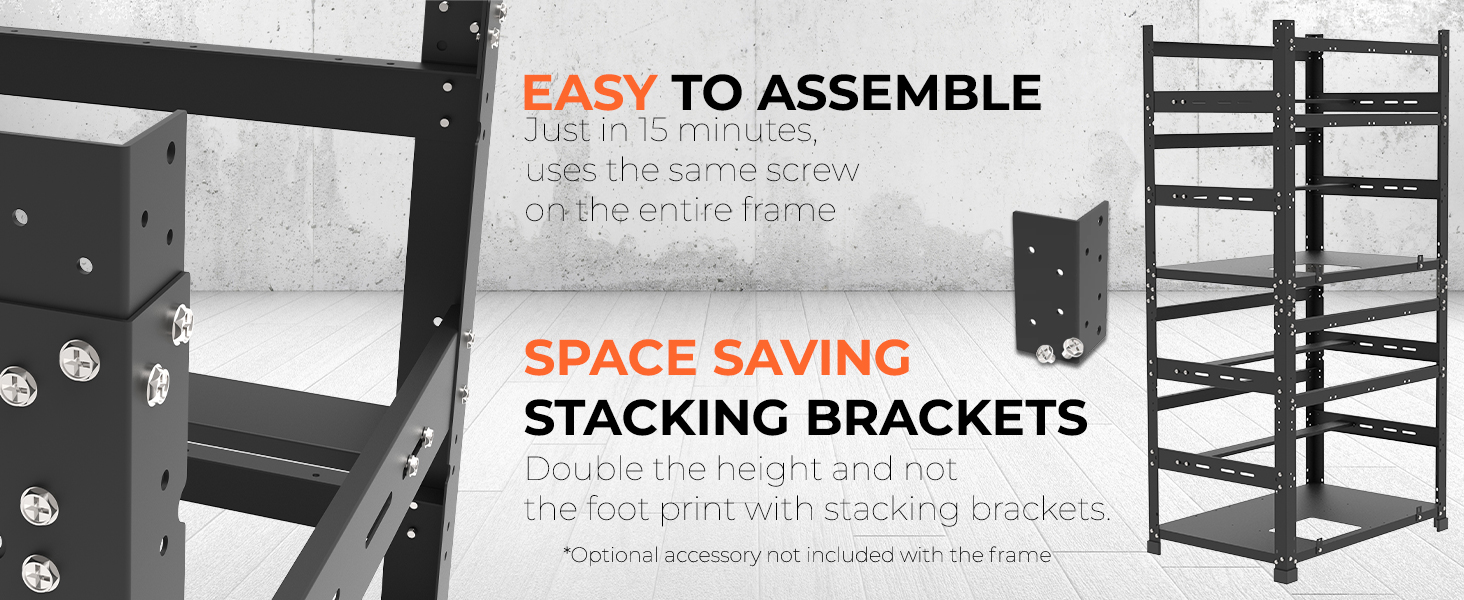 Stackable design: Accommodates easy stacking with additional connectors or stacking brackets