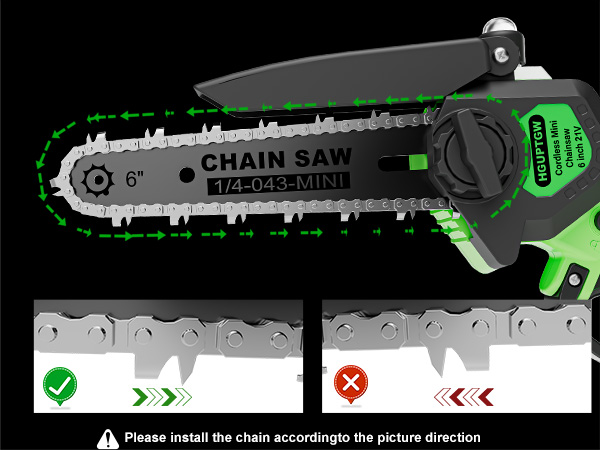 Properly install the chain