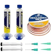 No Clean Soldering Flux Paste &amp; Solder Wick, Desoldering Wick 10Ft Braid for Remover Solder Solde...