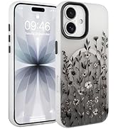 Fsoole Magnetic for iPhone 17 Case [Compatible with MagSafe] Pretty Gradient Flower Floral Patter...