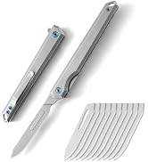 Mini Slim Folding Scalpel,Scalpel Pocket Knife with 10pcs #60 Replaceable Razor Blades,EDC Utilit...