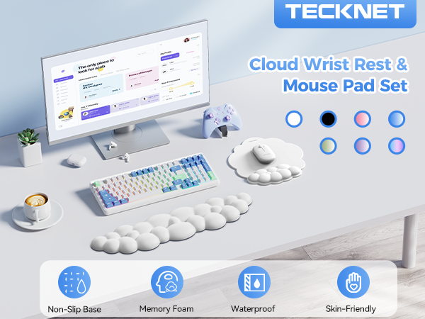 Cloud Wrist Rest &amp; Ergonomic Mouse Pad