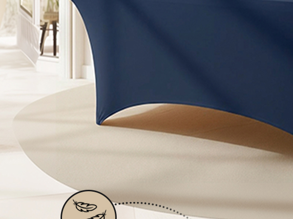 blue tablecloth rectangle, navy blue tablecloth, blue tablecloth