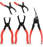 TOOLEAGUE 3Pcs Body Clip Pliers Set, 30 Degree and 80 Degree Push Pin Pliers,Panel Removal Plier,...