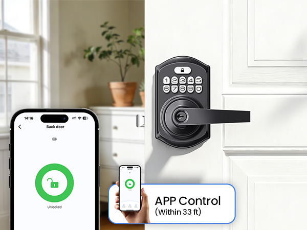 Unlock instantly with mobile app