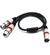 SiYear XLR Splitter Cable - XLR Male to Dual Female 3 Pin Patch Y Cable Balanced Microphone Split...