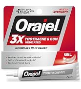 Orajel 3X for Toothache &amp; Gum Pain: Maximum Gel Tube 0.42oz - From #1 Oral Pain Relief Brand - Or...