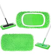 Reusable Microfiber Mop Pads Compatible with Swiffer Sweep &amp; Mop Deluxe and Swiffer Sweeper, Dry ...