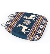 Sigmat Printed Dining Chair Cushions Geometric Seat Cushions Memory Foam Washable No Slip Kitchen...