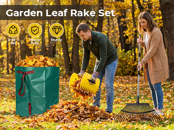 Garden Leaf Rake Set