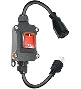 NEWNEWLIU 1.6 FT Extension Cord with Waterproof On-Off Switch, 3-Prong Outdoor Heavy Duty Extensi...