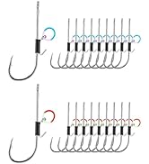 UCEC Live Shrimp Hooks Fishing Hooks Saltwater Freshwater Shrimp Walker Hook, High Carbon Steel H...