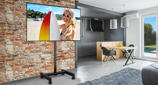 portable tv stand with wheels for living room