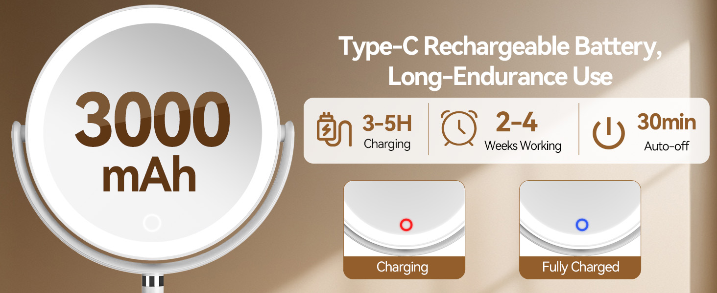 vanity mirror with lights, lighted makeup mirror with magnification, makeup mirror with lights