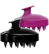 HEETA Hair Scalp Massager Shampoo Brush 2 Pack, Soft Silicone Bristles to Remove Dandruff, Waterp...