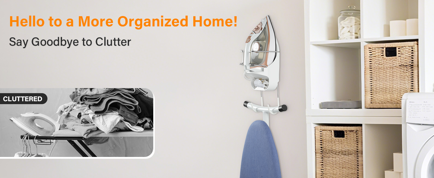 ironing board holder hanger iron Ironing Board Holder Wall Mount Hanger wall mount and