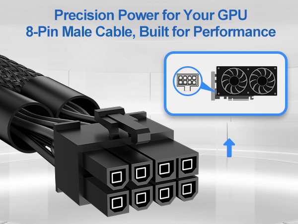 6 pin to 8 pin gpu cable