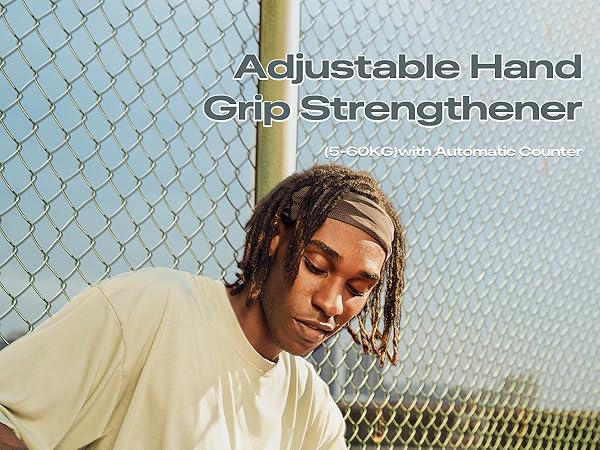 Grip Strength Trainer Adjustable Resistance Strength Trainer Hand Gripper &amp;amp; Forearm Strengthener