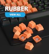 Ranked Rubber Keycap Set | Double Shot Translucent | OEM Profile for Mechanical Gaming Keyboard (...