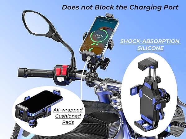 motorcycle phone mount anti vibration